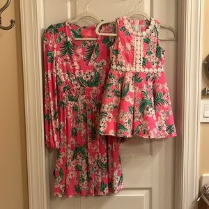 Lilly Pulitzer Pink Floral Midi Dress
